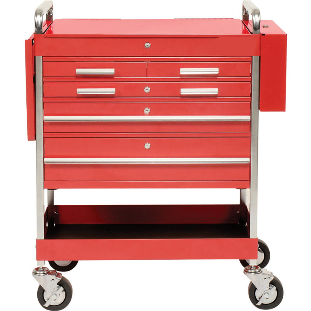 Workshop Tools Trolley - Armadio Portautensili Rosso a 5 Cassetti