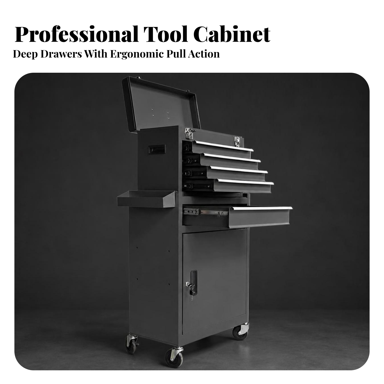 Workshop Tools Trolley - Carrello Portautensili con Ruote e Serratura