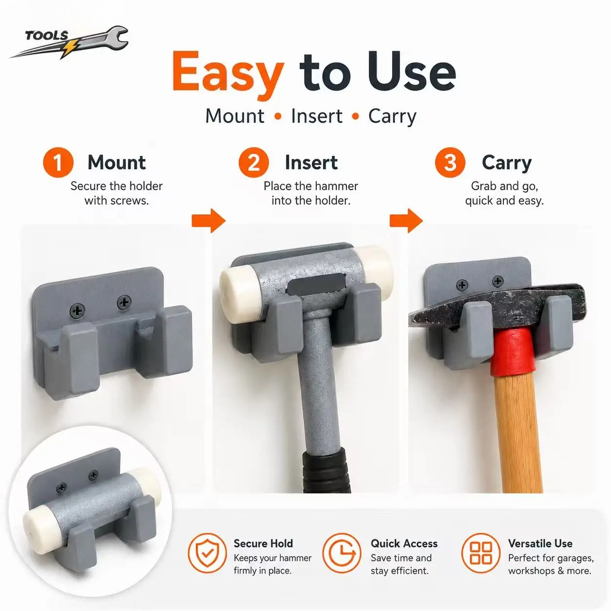 2 Pezzi Supporto per Martello  - Workshop Tools Hammer recensione e prezzo